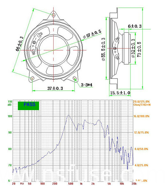 Fbs57c-3bracket 2015 New Cheaper 57mm Paper Cone Loudspeaker with Ear (FBELE)
